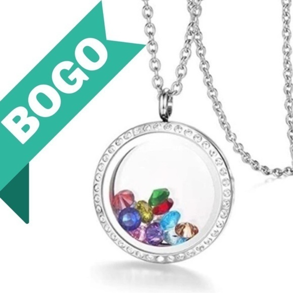 BOGO! 2 Origami Owl Style Floating Living Locket Choose a Locket, Chain & Gems